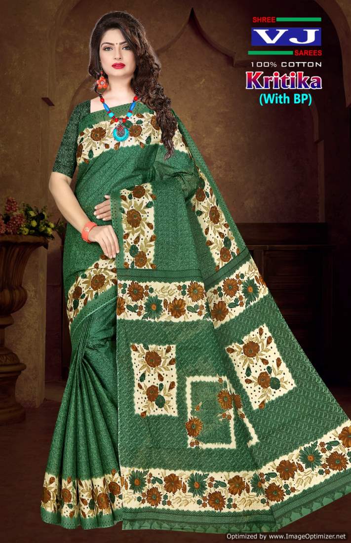 Kritika Vol 1 By By Shree VJ Daily Wear Cotton Printed Sarees Wholesale Market In Surat